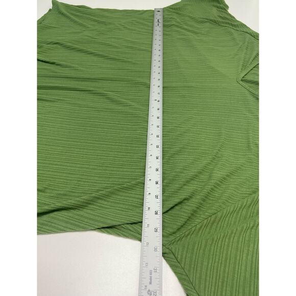 ASOS DESIGN Blouse Shirt Ribbed V-Neck Top Olive‎ Green Women's Plus Size 24 - Picture 8 of 10